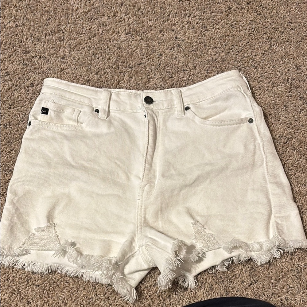 Kancan white denim shorts stretch size large